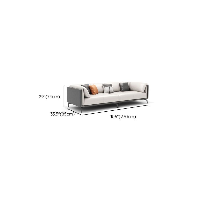 Contemporary Stationary Sofa Standard Square Arm Sofa for Living Room