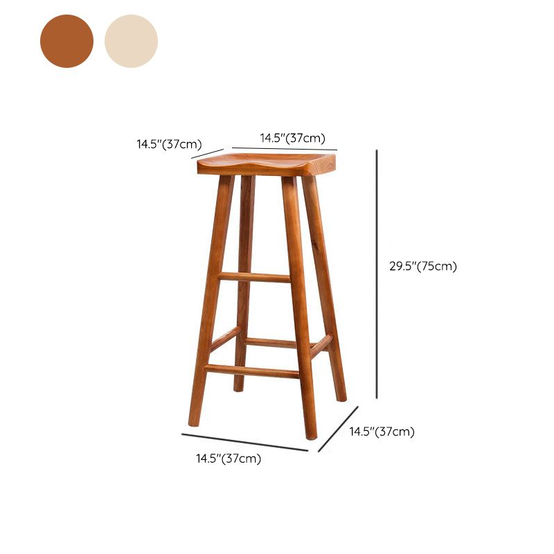 Industrial Solid Wood Counter Stool Saddle Seat Backless Bar Stool Clearhalo 'Bar Furniture' 'Bar Stools' 'bar_stools' 'furn' 'furn_bar_stools' 'Furniture' 'Kitchen & Dining Furniture' 1200x1200_18b5499b-a1eb-4d91-8600-4790596059e9