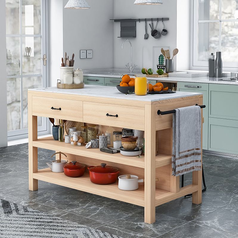 Isola da cucina stazionaria contemporanea set in legno Isola da cucina set per uso domestico