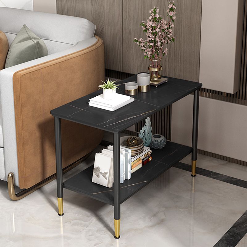 21,65 "Table de bout à 4 jambes de haut Table d'appoint rectangulaire moderne