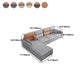Multicolor Choice Imitation Leather Sofa Bed Embedded Armrest with Pillow Back Sofa