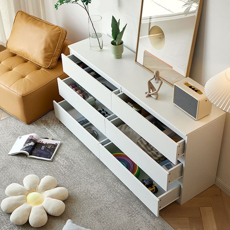 Modernism Horizontal Double Dresser Wood Storage Bachelor Chest for Home