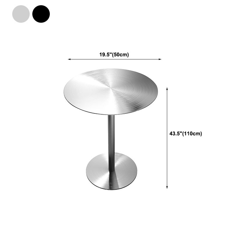Round Counter Height Metal Dining Table in Steel Industrial Counter ...
