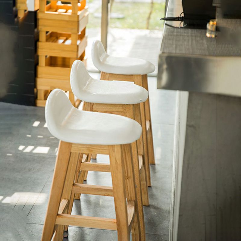 Contemporary Leather Solid Wood Barstools Indoor Bar Stool with Low Back Clearhalo 'Bar Furniture' 'Bar Stools' 'bar_stools' 'furn' 'furn_bar_stools' 'furniture_bar_stools' 'Kitchen & Dining Furniture' 'kitchen&dining_furn' 'kitchen' 'kitchen_furn' Furniture' 1200x1200_18bd35be-7d53-4c61-a012-197b6274eb81