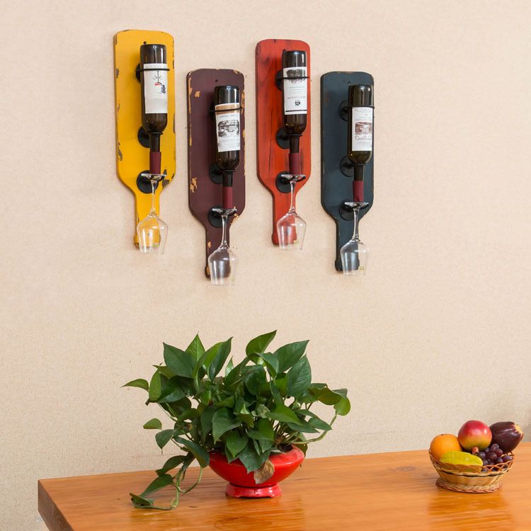 Metal Wall Mounted Wine Bottle & Glass Rack Industrial Wine Rack Clearhalo 'furn' 'furn_wine_racks' 'Furniture' 'Kitchen & Dining Furniture' 'Wine Racks' 'wine_racks' 1200x1200_18bd3f07-44bc-45a3-acb3-6daa38dc8e71