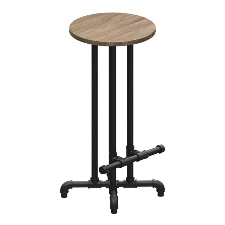 Wood Iron Bar Stool Industrial Style Backless 28.74" H Counter Stool with Round Seat Clearhalo 'Bar Furniture' 'Bar Stools' 'bar_stools' 'furniture_bar_stools' 'Kitchen & Dining Furniture' 'kitchen&dining_furn' 'kitchen' 'kitchen_furn' Furniture' 1200x1200_18bd64b6-95c4-4989-88e6-82fabf5d02df