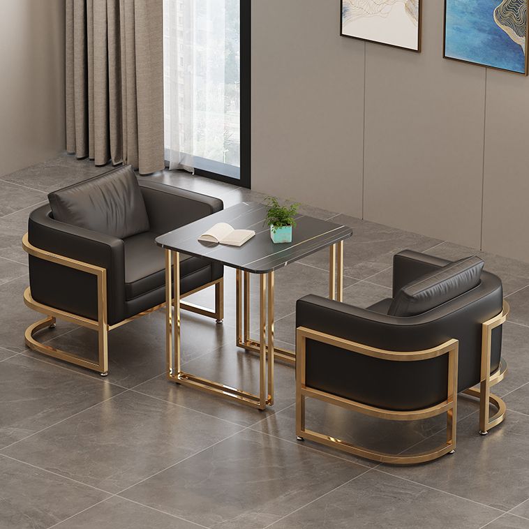 Industrial Sintered Stone Dinner Room Kitchen Table Black Table with Gold Frame for Dining Room Clearhalo ' dining_table' 'Dining Tables & Seating' 'Dining Tables' 'furn' 'furn_dining_table' 'Furniture' 'furniture_dining_table' 'Kitchen & Dining Furniture' 'kitchen&dining_furn' 'kitchen' 'kitchen_dining_table' 1200x1200_18be34ba-1061-4796-888c-ff2f3181ca48