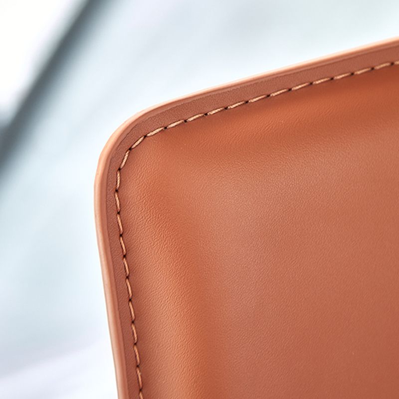 Taburetes de cuero de cuero escandinavo taburete de barra de metal para uso en el hogar