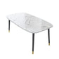 Glam Matte Finish Marble Table Home Rectangle Dining Table with 4 Legs Clearhalo 'Dining Tables & Seating' 'Dining Tables' 'dining_table' 'Furniture' 'furniture_dining_table' 'Kitchen & Dining Furniture' 'kitchen' 'kitchen_dining_table' 1200x1200_18bfc3c3-d230-4a29-9664-1170e7645e00
