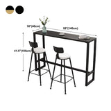 Modern Rectangle Top Counter Table 42-inch Height Table for Dining Room Clearhalo 'Bar Furniture' 'Bar Tables' 'bar_tables' 'furn' 'furn_bar_tables' 'Furniture' 'furniture_bar_tables' 'Kitchen & Dining Furniture' 1200x1200_18bfe267-dc87-400a-be01-ad04f5230418
