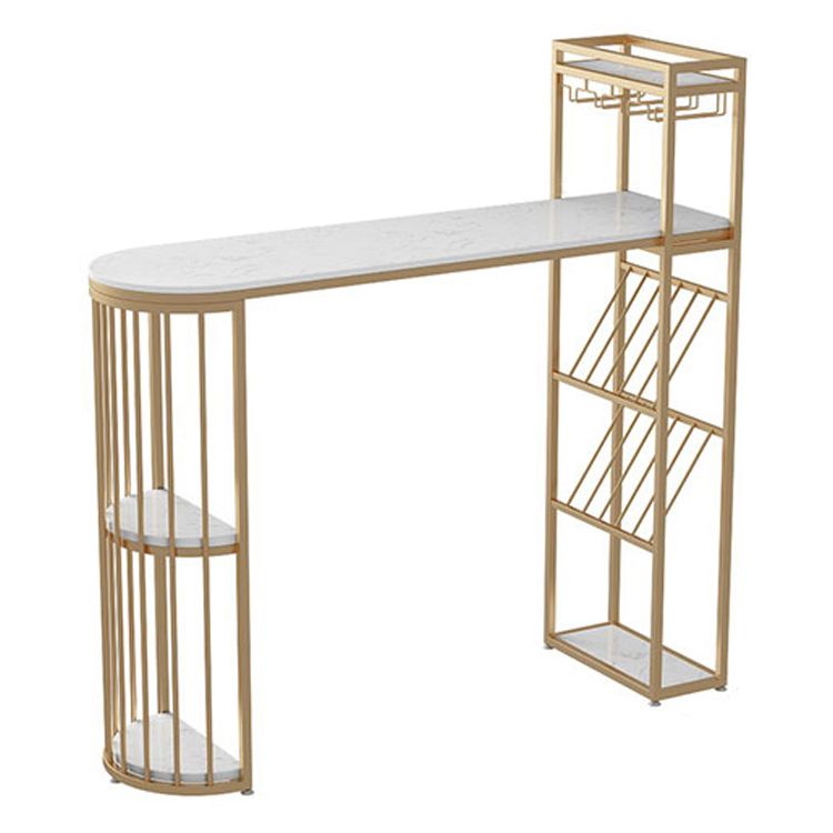 Nordic Glam Rectangle Bar Counter Table Sintered Stone Dining Table with Metal Legs Clearhalo 'Bar Furniture' 'Bar Tables' 'bar_tables' 'furn' 'furn_bar_tables' 'Furniture' 'furniture_bar_tables' 'Kitchen & Dining Furniture' 1200x1200_18c43502-70ec-44f8-a03d-a4e072772826