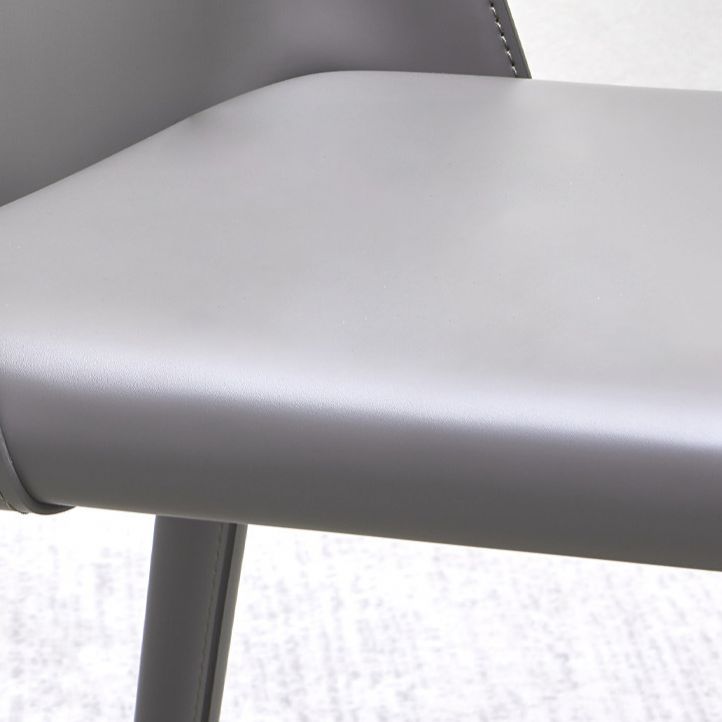 Sillas de comedor sin brazo de cuero sintética silla de comedor moderna para casa