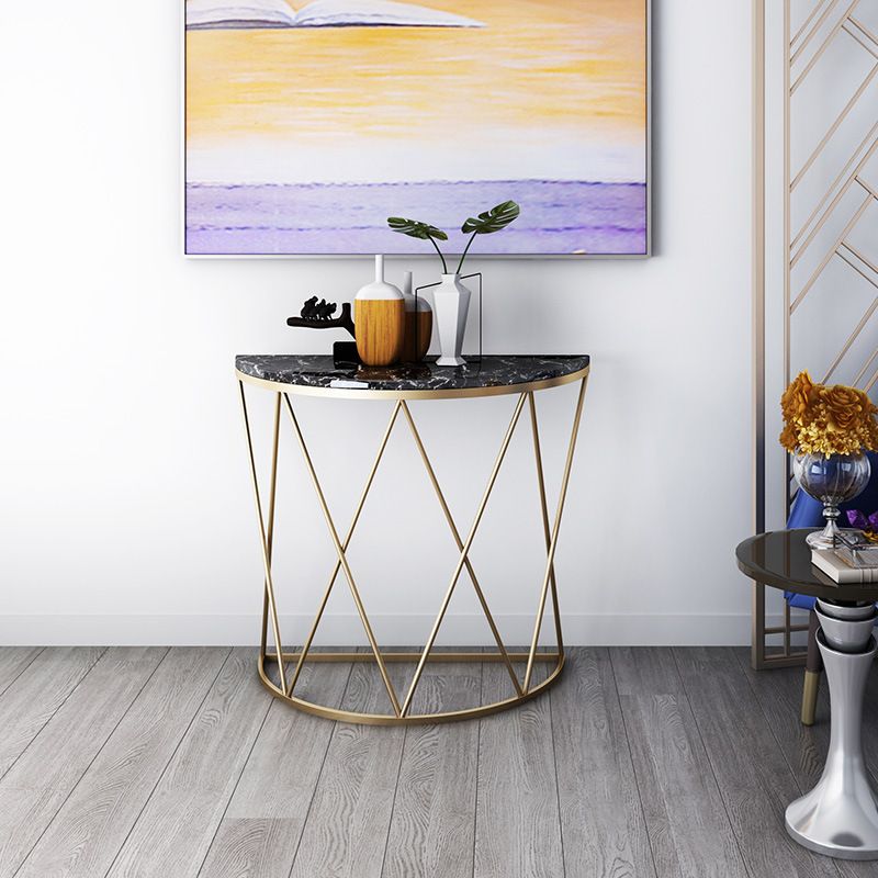 Tavolo della console in marmo glam tavolo da divano console resistente alle macchie per la sala