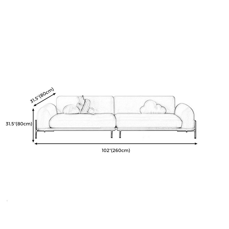 Light Brown Cushions Round Arm Transitional Modern Sofa for Living Room Clearhalo 'furn' 'furn_sofas' 'Furniture' 'furniture_sofas' 'kitchen' 'kitchen_sofas' 'Living Room Furniture' 'Sofa' 'sofas' 1200x1200_18c6f6b9-0bb8-496c-bb98-1c414775d8aa