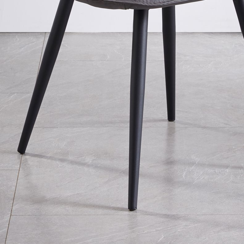 Contemporary Style Dining Chair Kitchen Armless Chair with Metal Legs Clearhalo 'Dining Chairs' 'Dining Tables & Seating' 'dining_chair' 'furn' 'furn_dining_chair' 'Furniture' 'furniture_dining_chair' 'Kitchen & Dining Furniture' 1200x1200_18c7788a-2638-4554-8a6b-b30c4f92a494