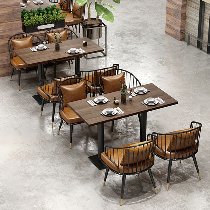 Industrial Dining Table Solid Wood Table with Black Metal Base for Home Kitchen Dinner Clearhalo ' dining_table' 'Dining Tables & Seating' 'Dining Tables' 'furn' 'furn_dining_table' 'Furniture' 'furniture_dining_table' 'Kitchen & Dining Furniture' 'kitchen&dining_furn' 'kitchen' 'kitchen_dining_table' 1200x1200_18c7947f-cc84-4291-a8f8-b7a2c877cb26