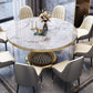 Sintered Stone Pedestal Dining Table Simplicity Style Round Table for Home Clearhalo ' dining_table' 'Dining Tables & Seating' 'Dining Tables' 'Furniture' 'furniture_dining_table' 'Kitchen & Dining Furniture' 'kitchen&dining_furn' 'kitchen' 'kitchen_dining_table' 1200x1200_18c7d323-8473-4736-a4e7-3fd5b465645e