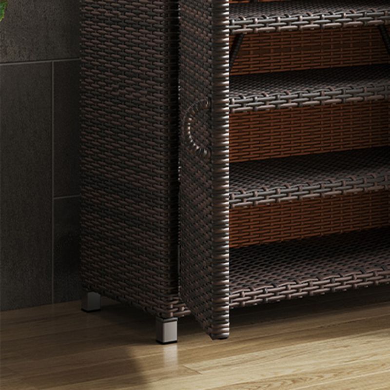 Contemporary Storage Cabinet Square Side Cabinet with Glass Paned Clearhalo 'Cabinets & Chests' 'cabinets_chests' 'furn' 'furn_cabinets_chests' 'Furniture' 'Living Room Furniture' 1200x1200_18c7e01a-7c16-4fbb-a268-5769a4429600