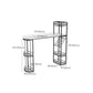White Stone Bar Table with Storage Modern Specialty Pub Table for Dining Room Clearhalo 'Bar Furniture' 'Bar Tables' 'bar_tables' 'furn' 'furn_bar_tables' 'Furniture' 'Kitchen & Dining Furniture' 1200x1200_18c7e56e-d8ce-48a9-b012-64d061cd1ce0