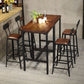 Industrial Brown Pine Bar Dining Table Square Indoor Bistro Table with Trestle Pedestal Clearhalo 'Bar Furniture' 'Bar Tables' 'bar_tables' 'Furniture' 'furniture_bar_tables' 'Kitchen & Dining Furniture' 'kitchen&dining_furn' 'kitchen' 1200x1200_18ca4ff6-f689-4bba-ad30-1aa8734e0139