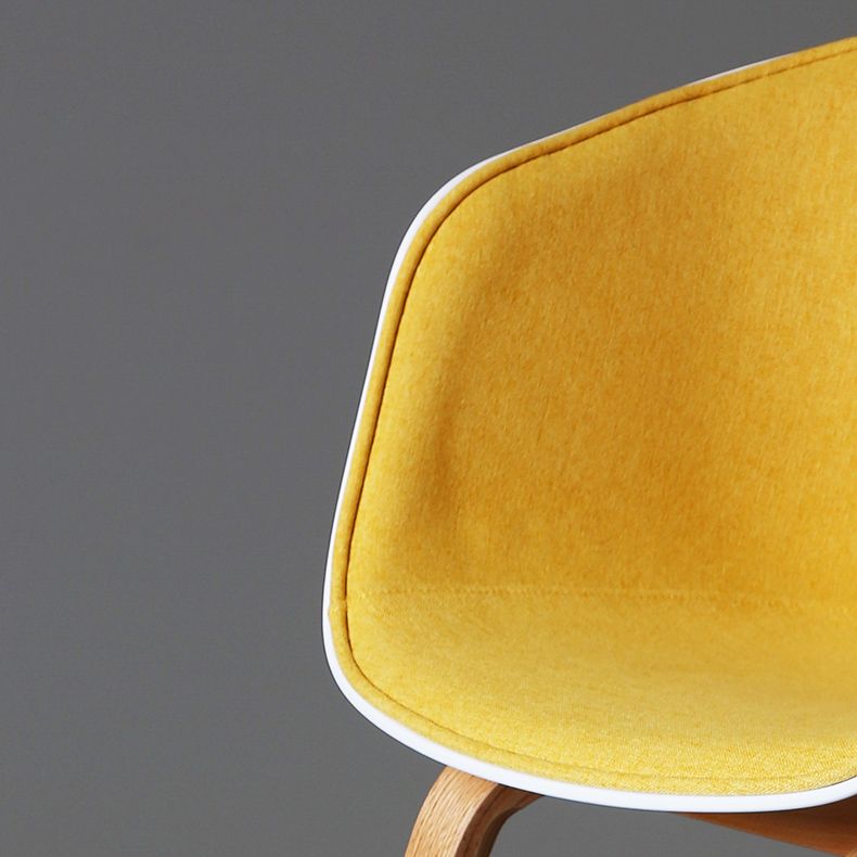 Contemporary Style Dining Room Chairs Kitchen Arm Chair with Wooden Legs Clearhalo ' kitchen&dining_furn' 'Dining Chairs' 'Dining Tables & Seating' 'dining_chair' 'furn' 'furn_dining_chair' 'Furniture' 'furniture_dining_chair' 'Kitchen & Dining Furniture' 'kitchen' 1200x1200_18cb7b3e-632a-4774-9b12-4be8200d36da