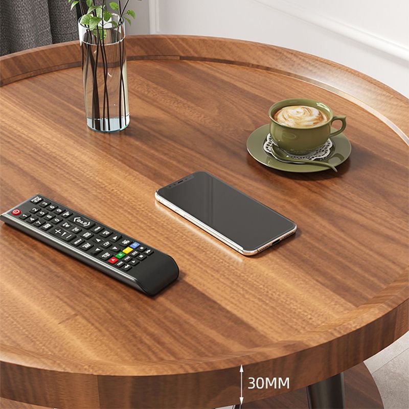 Wood Cocktail Table 3 Legs Modern Single Coffee Table with Shelf Clearhalo 'Coffee & Accent Tables' 'Coffee Tables' 'coffee_tables' 'furn' 'furn_coffee_tables' 'Furniture' 'Living Room Furniture' 1200x1200_18ce87c4-2552-4de6-8343-17956e2d1b30