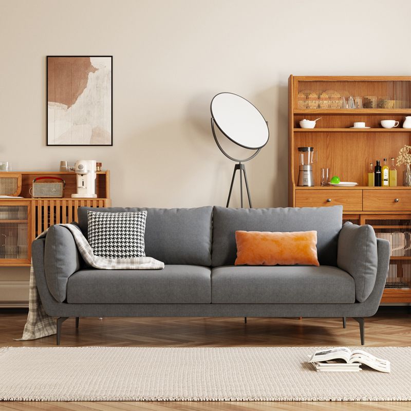 Velvet Pillow Top Arm Settee with Loose Back for Living Room and Apartment Clearhalo 'furn' 'furn_sofas' 'Furniture' 'furniture_sofas' 'kitchen' 'kitchen_sofas' 'Living Room Furniture' 'Sofa' 'sofas' 1200x1200_18cee4ef-65b7-42e9-843e-bb41b51e40d7