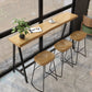 Lujoso juego de mesa de barra de madera maciza 1/4/5/9 piezas de mostrador con taburetes sin espalda