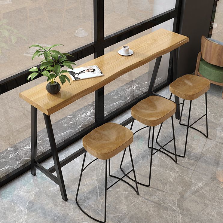 Lujoso juego de mesa de barra de madera maciza 1/4/5/9 piezas de mostrador con taburetes sin espalda