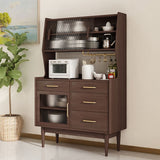 Sideboard di archiviazione del rettangolo di lusso Sideboard in legno con cassetti e porte