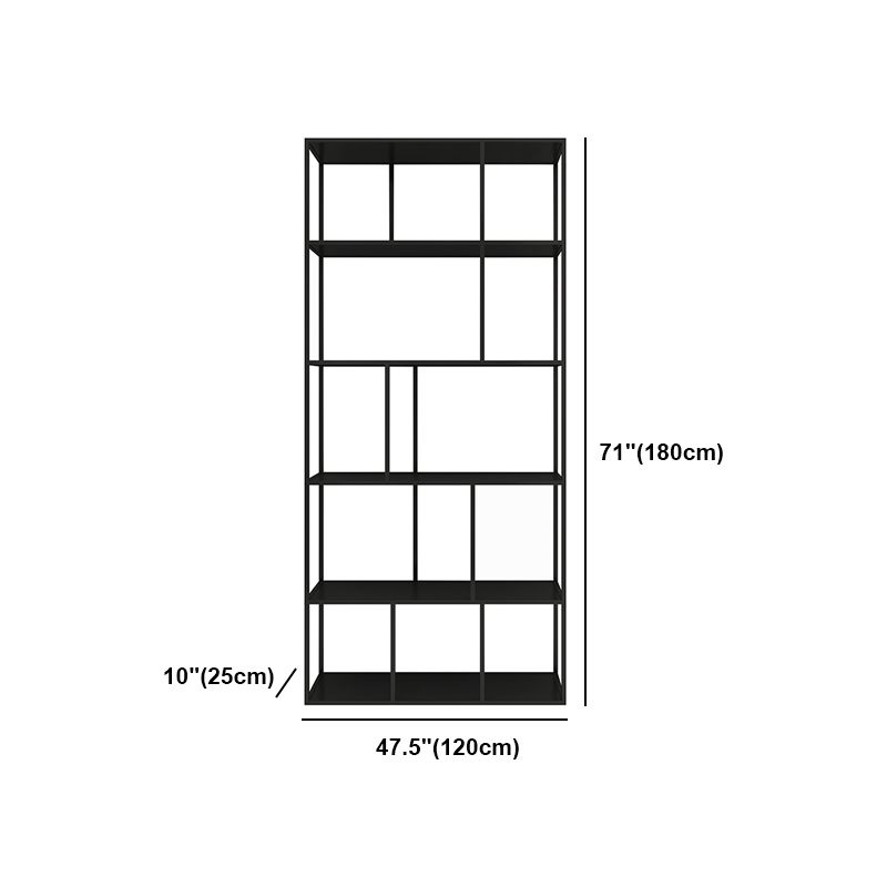 Metal Industrial Etagere Bookshelf Iron Open Vertical Bookshelf for Office Clearhalo 'Bookcases' 'furn' 'furn_bookcases' 'Furniture' 'furniture_bookcases' 'kitchen' 'kitchen_bookcases' 'Living Room Furniture' 'Office Furniture' 1200x1200_18d04986-0957-4507-98ba-6b603bf92199