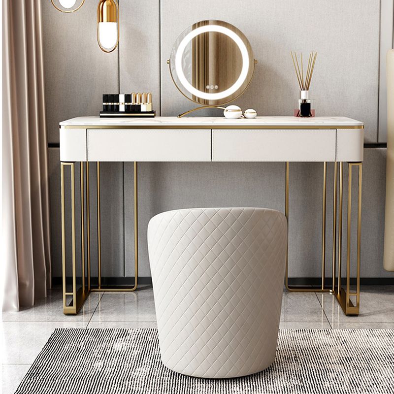 Glam 29.5 "Alto Catinero de tocador de maquillaje Madera de madera de 2 cajas