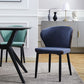 Matte Finish Contemporary Dining Side Chair Leather Wingback Dining Chair Clearhalo ' kitchen&dining_furn' 'Dining Chairs' 'Dining Tables & Seating' 'dining_chair' 'furn' 'furn_dining_chair' 'Furniture' 'furniture_dining_chair' 'Kitchen & Dining Furniture' 'kitchen' 1200x1200_18d42e8d-979c-4cc6-9366-f45ac2ba5725