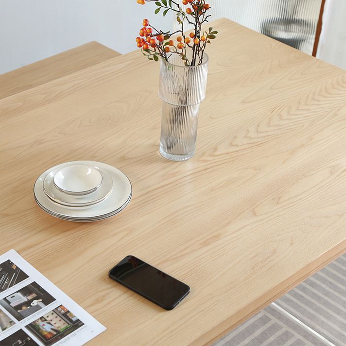 Modern 1/2/4 Pieces Dinette Set Pine Wood Rectangle Dining Table Set with Acrylic Base Clearhalo 'Dining Room Sets' 'Dining Tables & Seating' 'dining_room_set' 'furn' 'furn_dining_room_set' 'Furniture' 'furniture_dining_room_set' 'Kitchen & Dining Furniture' 1200x1200_18d644a6-f458-4ed3-8330-26f179fdf675