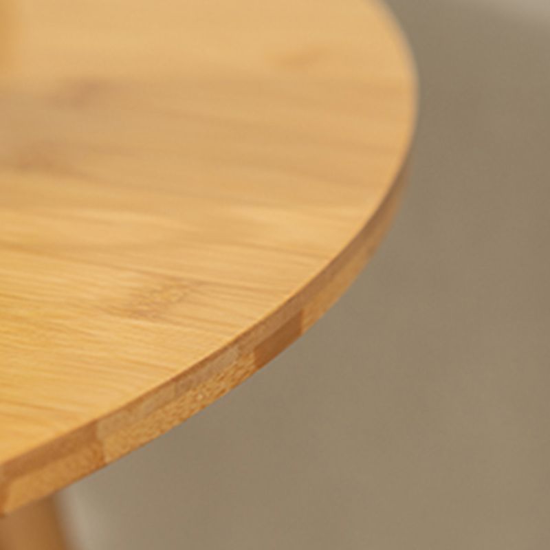 Scandinavian Brown/Natural Wood Top End Table 4 Legs Round Side Table Clearhalo 'Coffee & Accent Tables' 'End & Side Tables' 'end_side_table' 'Furniture' 'furniture_end_side_table' 'Living Room Furniture' 1200x1200_18d6e5a4-1065-4e01-ba22-aa315aa991e7