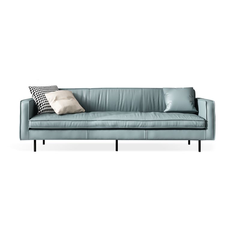 Living Room Standard Stationary Cushions Faux Leather Square Arm Sofa Clearhalo 'furn' 'furn_sofas' 'Furniture' 'Living Room Furniture' 'Sofa' 'sofas' 1200x1200_18d74491-b3ce-4630-ab9b-b6fe501a9505