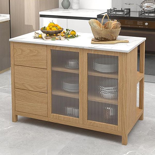 Tavolo da cucina tradizionale cucina stazionaria tavolo da cucina in legno con cassetto