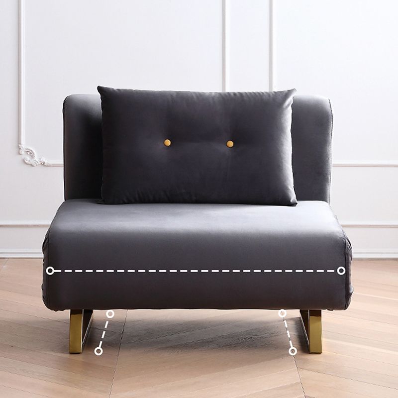 Cushion Back Futon Sofa Bed Pillow Included Sleeper Sofa with Gold Leg Clearhalo 'furn' 'furn_futons' 'Furniture' 'Futons & Daybeds' 'Futons' 'Living Room Furniture' 1200x1200_18d8ac82-e07a-495d-b851-79f13657afcd
