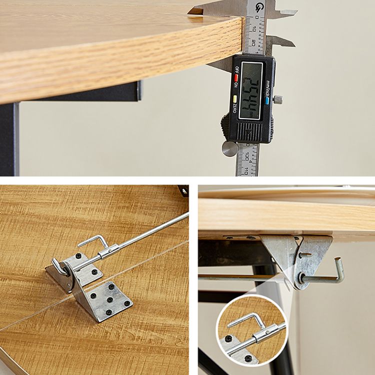 47.2-inch Metal Mid-Century Modern Table Round Wood Top Table with Drop Leaf Clearhalo ' dining_table' 'Dining Tables & Seating' 'Dining Tables' 'furn' 'furn_dining_table' 'Furniture' 'furniture_dining_table' 'Kitchen & Dining Furniture' 'kitchen&dining_furn' 'kitchen' 'kitchen_dining_table' 1200x1200_18d9a6ce-b8ae-4c13-95b6-2990b010b05f