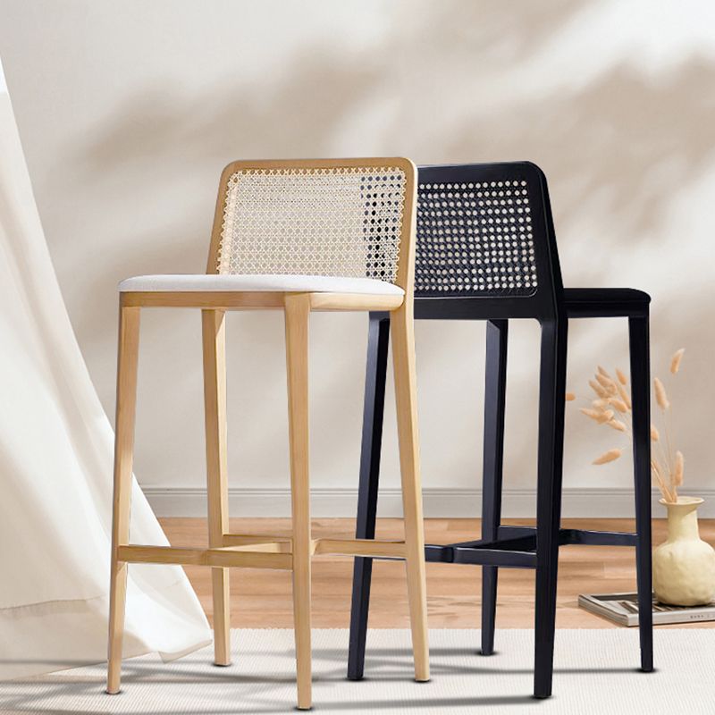 Solid Wood Counter Height Stools with Footrest for Living Room Clearhalo 'Bar Furniture' 'Bar Stools' 'bar_stools' 'furn' 'furn_bar_stools' 'Furniture' 'Kitchen & Dining Furniture' 1200x1200_18d9d39b-5a75-4f06-a5c2-571333f75b67
