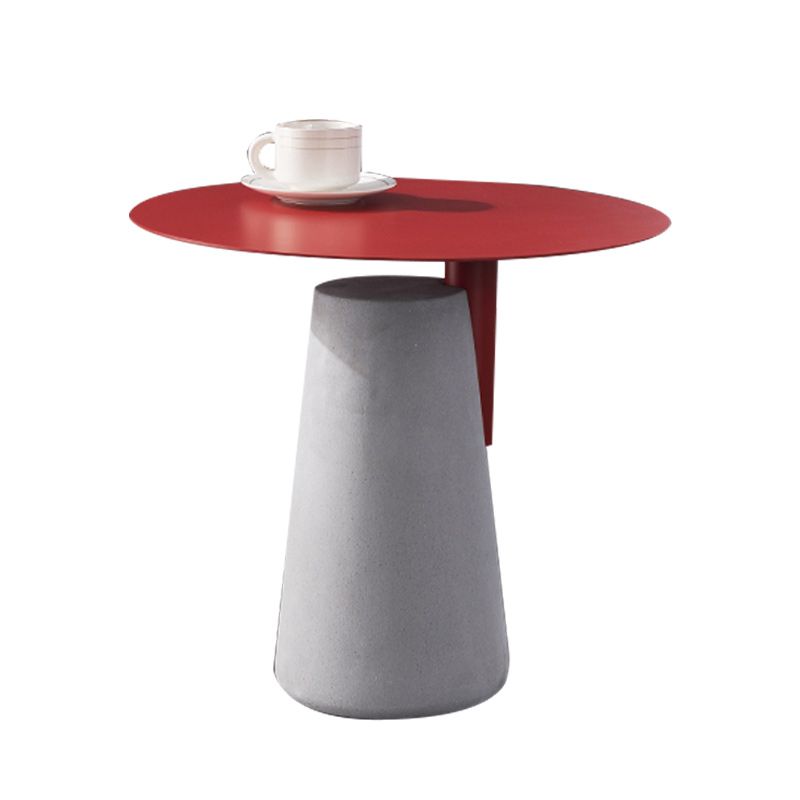 Concrete Modernistic Table Lacquer Round Table for Living Room Clearhalo 'Coffee & Accent Tables' 'End & Side Tables' 'end_side_tables' 'furn' 'furn_end_side_tables' 'Furniture' 'Living Room Furniture' 1200x1200_18da879f-8e5e-462a-a9ec-01583bc79837