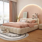 Modern Style Standard Bed with Tufted Upholstered Headboard Bed