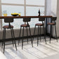 Industrial Low Back Counter & Bar Stool in Black and Brown for Restaurant Clearhalo 'Bar Furniture' 'Bar Stools' 'bar_stools' 'furn' 'furn_bar_stools' 'Furniture' 'Kitchen & Dining Furniture' 1200x1200_18de04d4-ed71-431a-9cfb-25b4fc4322d2