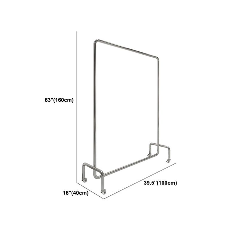 Kit di ingresso in acciaio in acciaio argento semplice per pavimenti per appendiabiti appendiabiti