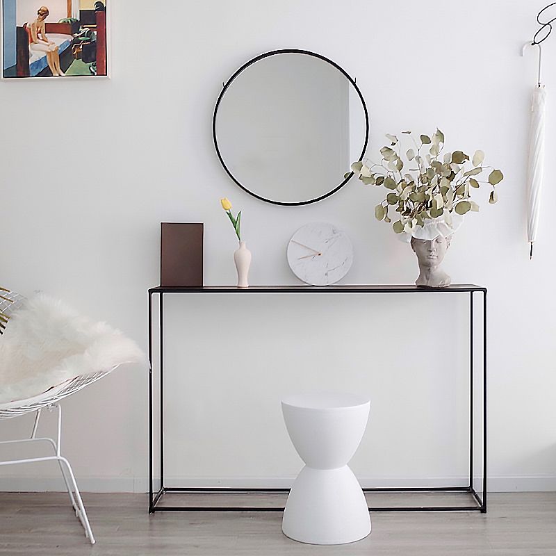 Tavolo di accento di ferro con base di cornici e rettangolo top moderno stile