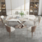 Nordic Sintered Stone Top Dining Set Rectangle 1/2/4/5/7 Pieces Dining Table with Chairs Clearhalo 'Dining Room Sets' 'Dining Tables & Seating' 'dining_room_set' 'furn' 'furn_dining_room_set' 'Furniture' 'furniture_dining_room_set' 'Kitchen & Dining Furniture' 1200x1200_18e2c1c2-0f1e-4dd0-9760-82db9315818b