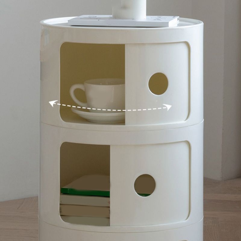 Dia 12.6-Inch Contemporary Plastic Bedside Cabinet 2/3/4-door Nightstand Clearhalo 'Bedroom Furniture' 'furn' 'furn_night_stand' 'Furniture' 'night_stand' 'Nightstands' 1200x1200_18e5f176-5679-49e6-a618-96d8e7839194
