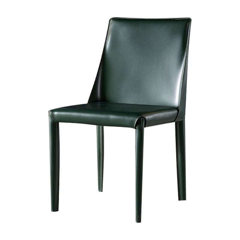 Contemporary Leather Indoor-Outdoor Side Chair Parsons Armless Dining Chair Clearhalo 'Dining Chairs' 'Dining Tables & Seating' 'dining_chair' 'furn' 'furn_dining_chair' 'Furniture' 'furniture_dining_chair' 'Kitchen & Dining Furniture' 1200x1200_18e6e392-6a79-407d-b7e5-fc29dd141285