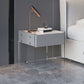 Contemporary Stone Top Nightstand 19.68" Tall 1 - Drawer Nightstand Clearhalo 'Bedroom Furniture' 'furn' 'furn_night_stand' 'Furniture' 'night_stand' 'Nightstands' 1200x1200_18e6fa77-5c13-478f-8210-e6699f2d53f1