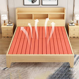 Letto moderno della piattaforma 35,43 "telaio in legno massello alto con ripiani